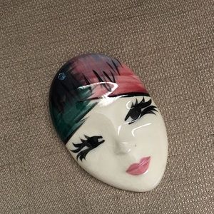 Handmade Vintage Ceramic Brooch